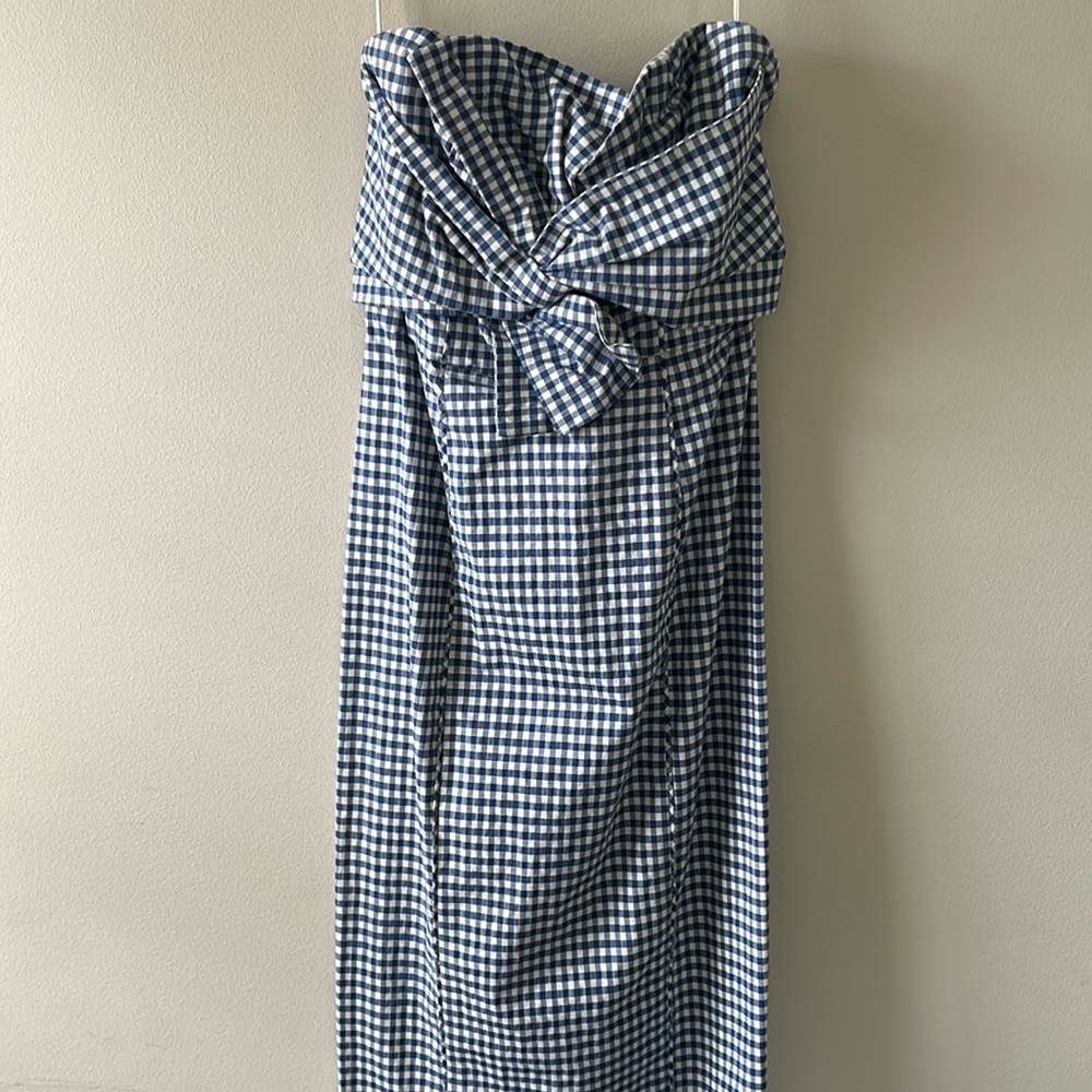 Veronica Beard strapless midi dress